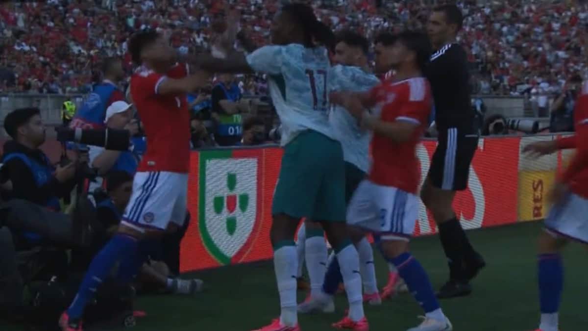 Fiery World Cup Warm-Up: Portugal Star Rafael Leao and Chile’s Ivan Roman Sent Off After On-Field Brawl