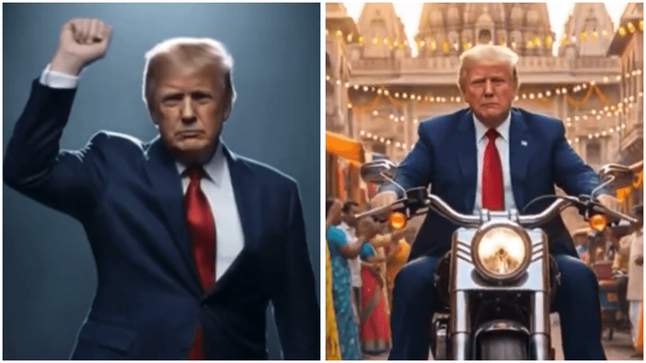 From Moon Landings to Motorcycle Rides: Donald Trump Shares Surreal AI-Generated Musical Tribute